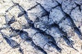 grating for keeping sand from slipping down when building roads, Road construction, roadside.