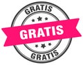 gratis stamp. gratis label on transparent background. round sign