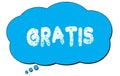GRATIS text written on a blue thought bubble Royalty Free Stock Photo
