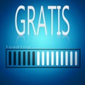 Gratis word with blue loading bar