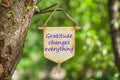 Gratitude changes everything on Paper Scroll Royalty Free Stock Photo