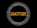 Gratitude circle word cloud, concept background Royalty Free Stock Photo