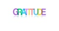 GRATITUDE. Colorful typographic banner. Vector illustration for posters, posters and creative design