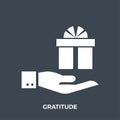 Gratitude Glyph Vector Icon