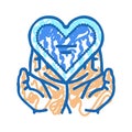 gratitude heart succes challenge icon doodle illustration