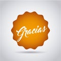 Gratitude message label icon