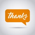 Gratitude message label icon Royalty Free Stock Photo