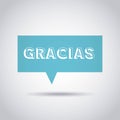 Gratitude message label icon Royalty Free Stock Photo