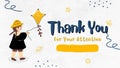 Gratitude in the Spotlight - Thank You Slide Background Royalty Free Stock Photo