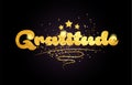 gratitude star golden color word text logo icon