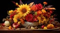 gratitude thanksgiving flowers Royalty Free Stock Photo