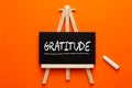 Gratitude Word On Blackboard