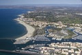 Grau d'Agde - South of France. Aerial view Royalty Free Stock Photo