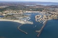 Grau d'Agde - South of France. Aerial view Royalty Free Stock Photo