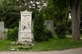 Grave of the Austrian composer Franz Schubert in the central cemetery. June 4, 2023, Austria, Vienna. Royalty Free Stock Photo