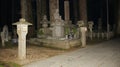 Grave with Buddha at Okunoin Cemetery in Koyasan, Japan Royalty Free Stock Photo