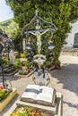 Grave at a cemetery in Traunkirchen Royalty Free Stock Photo
