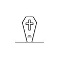 grave, coffin, death outline icon. detailed set of death illustrations icons. can be used for web, logo, mobile app, UI, UX