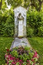 Grave of composer Johannes Brahms in Cemetery in Vienna Royalty Free Stock Photo