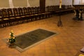 Leipzig Germany - May 3.2019: The grave of the composer and organist Johann Sebastian Bach in the Choir Altarraum Thomaskircke Royalty Free Stock Photo