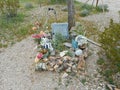 a grave from a cowgirl in Texas Royalty Free Stock Photo