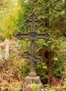 Grave with cross