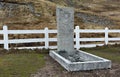 Grave of Ernest Shackleton in Grytviken, South Georgia Royalty Free Stock Photo
