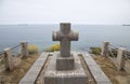 Grave of famous French writer Chateaubriand on the English channel coast in Saint Malo