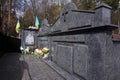 The grave of the famous Ukrainian rock musician Kuzma Skryabin.