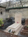 Tombstone of Jean Paul Sartre and Simone de Beauvoir Royalty Free Stock Photo