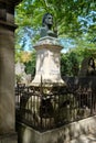 The grave of Honore de Balzac at Pere Lachaise cemetery in Paris Royalty Free Stock Photo