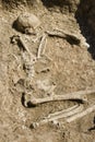 Grave of human skeleton Royalty Free Stock Photo