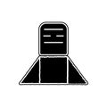 grave icon. Element of Cityscape for mobile concept and web apps icon. Glyph, flat icon for website design and development, app Royalty Free Stock Photo