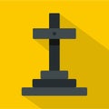 Grave icon, flat style Royalty Free Stock Photo