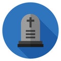 Grave icon in flat design.
