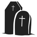 Grave icon, simple style