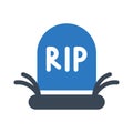Grave  glyph color icon Royalty Free Stock Photo