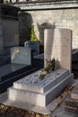 A grave of Jean-Paul Sartre and Simone de Beauvoir on Montparnasse Cemetery, Paris, France. A famous couple, was of the most