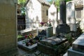 The grave of Jim Morrison at Pere Lachaise cemetery in Paris