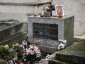 The grave of Jim Morrison in Paris - Pere Lachaise cemetery