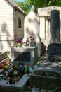 The grave of Jim Morrison at Pere Lachaise cemetery in Paris