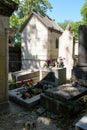The grave of Jim Morrison at Pere Lachaise cemetery in Paris