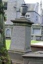 Old grave stone in the Kirk of St Nicholas in Aberdeen, Scotland