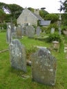 Grave markers in English churchyard