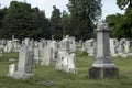 Grave Markers at an Old Cemetery Royalty Free Stock Photo