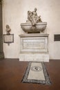 Grave of the Niccolo di Bernardo dei Machiavelli in Basilica of Royalty Free Stock Photo