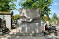 The grave of Oscar Wilde at Pere Lachaise cemetery in Paris Royalty Free Stock Photo