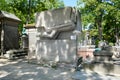 The grave of Oscar Wilde at Pere Lachaise cemetery in Paris