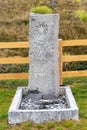 Grave of Sir Ernest Shackleton at Grytvikens Cemetery in South Georgia Royalty Free Stock Photo