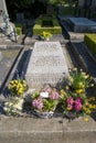 The grave of Sir Winston Churchill in Bladon Church